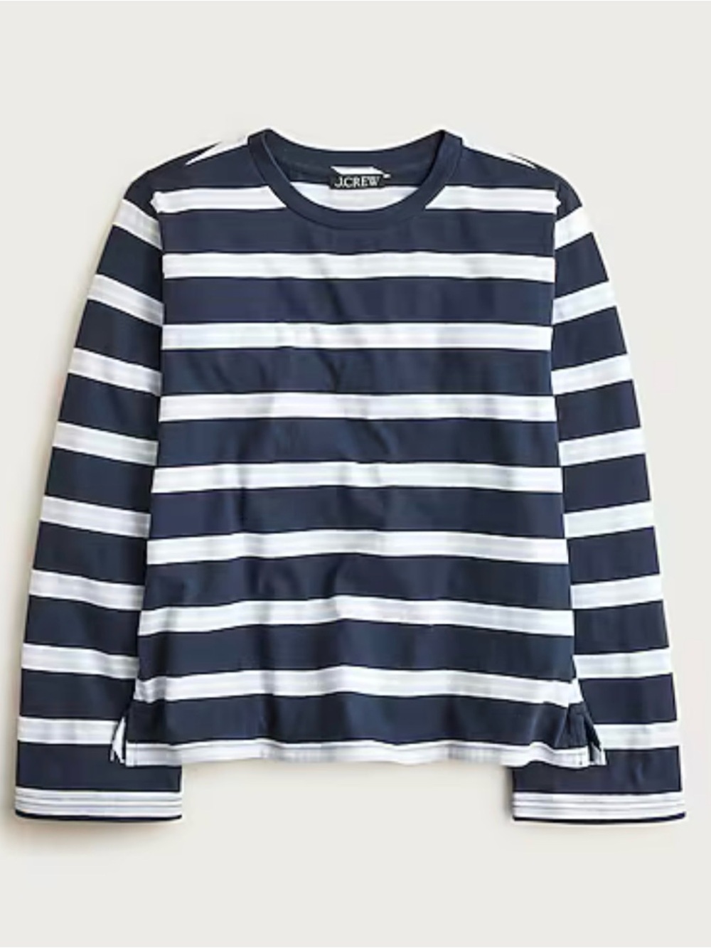 J Crew boyfriend long-sleeve t-shirt, striped, small women's